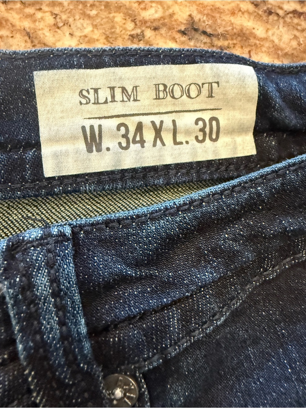 Slim Fit Men's Navy Blue Jeans - Classic Everyday Denim - Picture 6 of 11